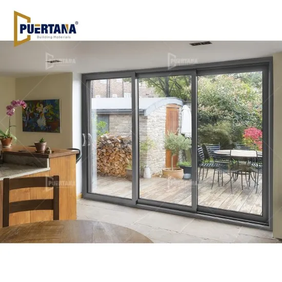 Nordic Style Super Large Aluminum Sliding Door with Tempered Thermal Insulation Glass