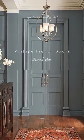 Modern French Doors for Hous Room Interior PVC Panel Wooden Door