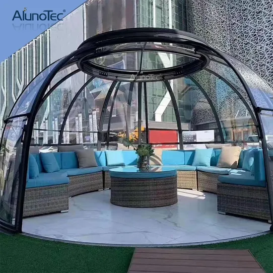 AlunoTec Outdoor Transparent Dome Bubble House Modular Structure Waterproof Round Sunroom