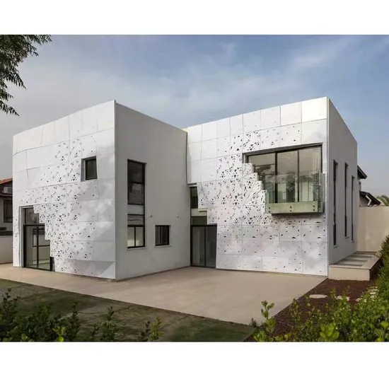 Aluminum Carved 2mm Building Material Facade Cladding Decorative Perforated Metal Fence Solid for The Exterior of The Curtain Wall Panel