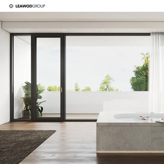 Exterior Arch Glass Door Aluminum Casement French Door with Double Glass