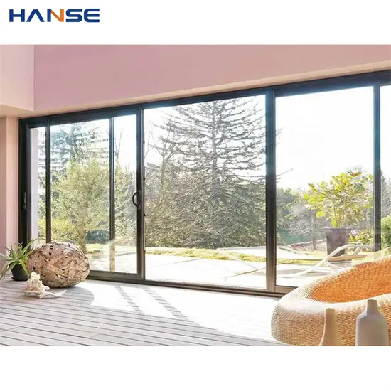 Aluminum Frame Doors Interior Door Modern Style Office Hotel Restaurant Sound Insulation Slide French Balcony Sliding Door
