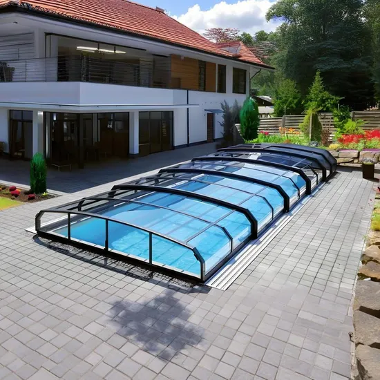 Ground Winter Swimming Protection Telescopic SPA Hard Top Motorized Pool Covers
