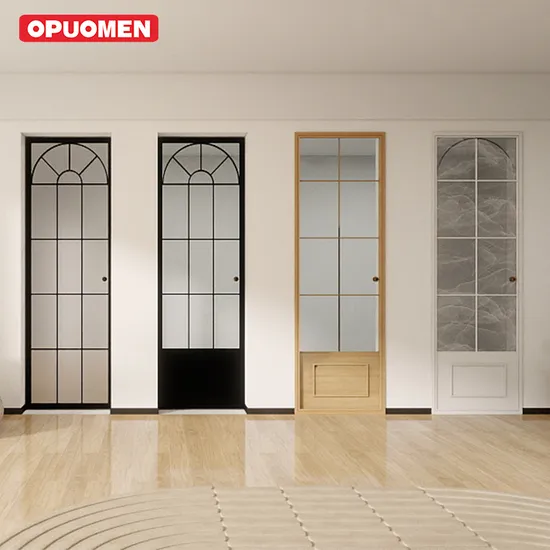 Customized French Retro Style Silent Waterproof Aluminum Glass Door for Villa 