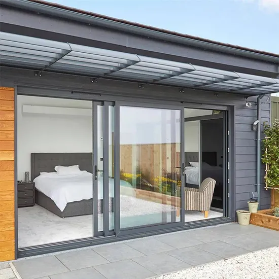 China Foshan Factory Custom Made French Style Aluminum Glass Doors White Color Glassdoor 