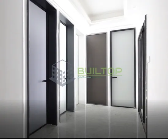 Elegant Modern French Doors with Sleek Aluminum Frame 
