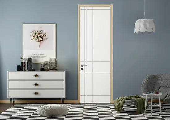 French Entry Living Room Internal Entrance Factory Price Plain Modern Single Bedroom Door with Wooden Plywood Panel Simple Design 