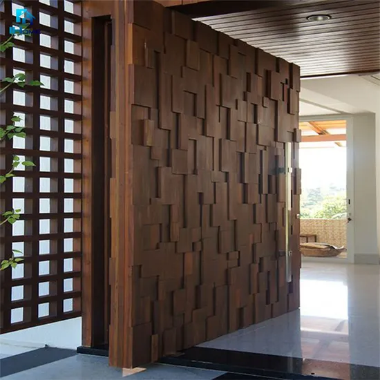 Modern House Entrance Exterio Main Doors Solid Wooden Front Pivot Entry Door 
