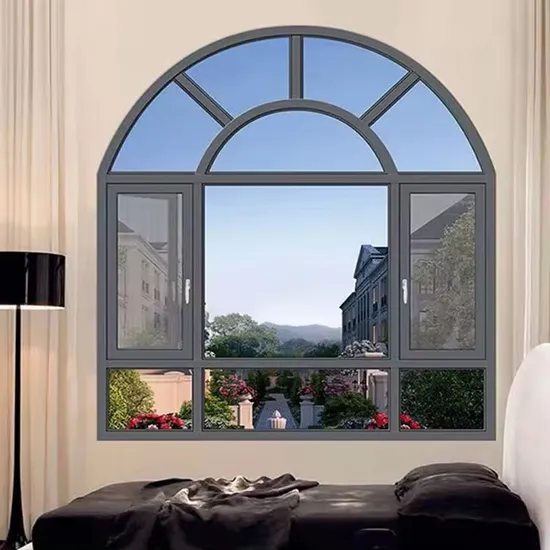 Aluminum Clad Wood Windows Casement Opening Window with Handle Tilt and Turn Window Wood Cladding Aluminium 