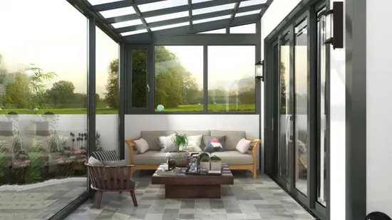 China Factory Offer Prefabricated Pergola Indoor Growing Greenhouse Aluminum Sunroom 