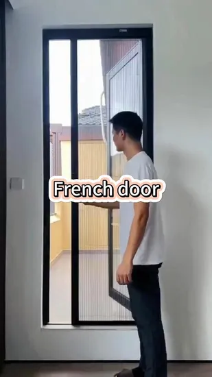 Factory Price Soundproof Aluminum French Tempered Glass Door for Bedroom 
