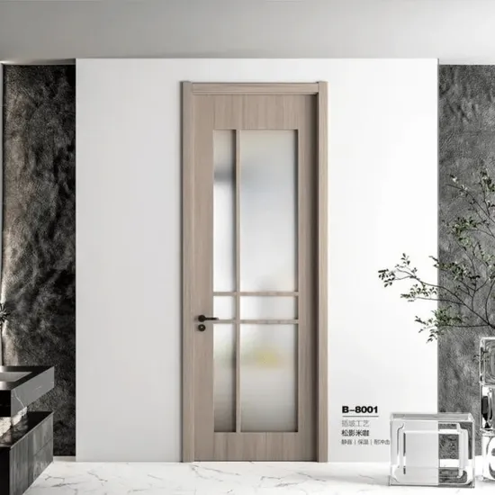 Modern House Minimalist Bedroom Bathroom Entrance Soundproof Interior Doors with Frames Design 