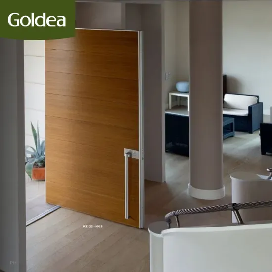 New Design Custom House Luxury Villa Main Exterior Entrance Entry Front Metal Waterproof Stainless Steel Modern Pivot Fire Rated Door 